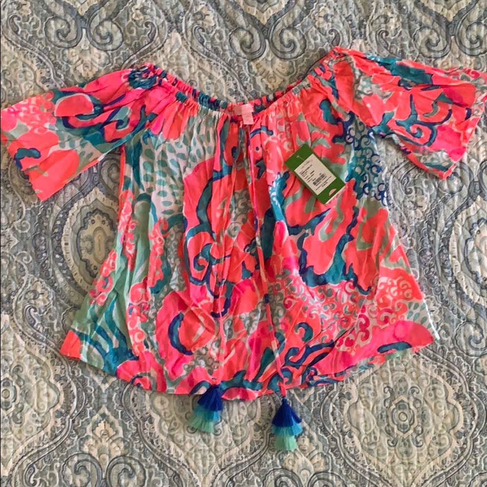 Lilly Pulitzer Off the Shoulder Top Size XSmall